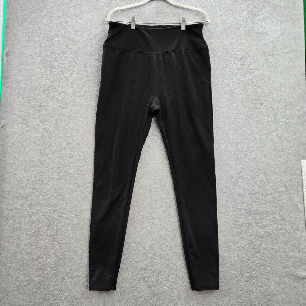 Spanx Women Activewear Pants L Black Legging Polyester Rayon Spandexelastane